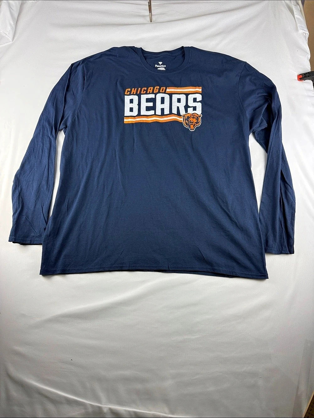 Fanatics NFL Chicago Bears Navy Long Sleeve Graphic T-Shirt Size 3XL NWOT